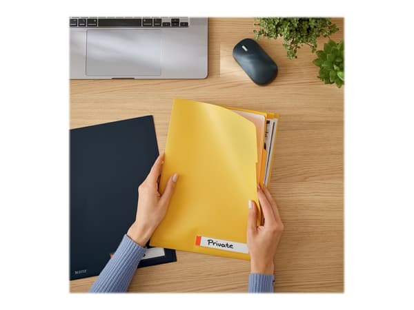 Leitz Cosy Privacy - L-formad mapp - 3 utrymmen - för A4 (210 x 297 mm) - kapacitet: 40 ark - tabbad - varmt gul