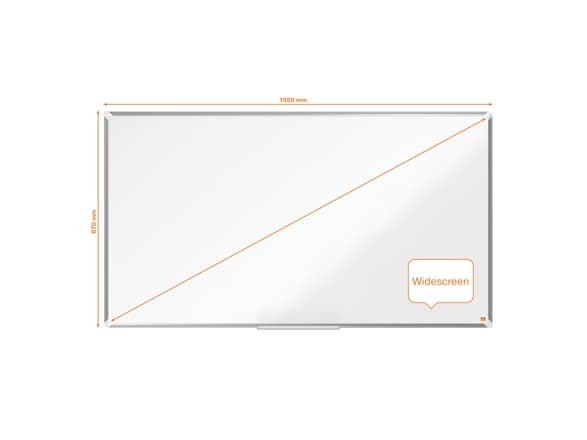 Nobo Premium Plus, 1536 x 858 mm, Emali, Kiinteä, Magneettinen