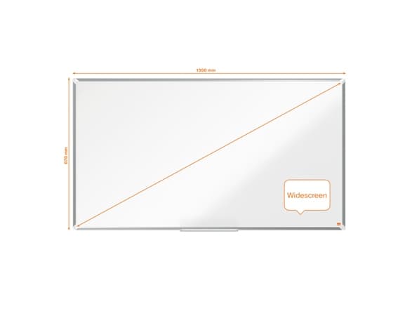 Nobo Premium Plus, 1536 x 858 mm, Stål, Fiksert, Magnetisk
