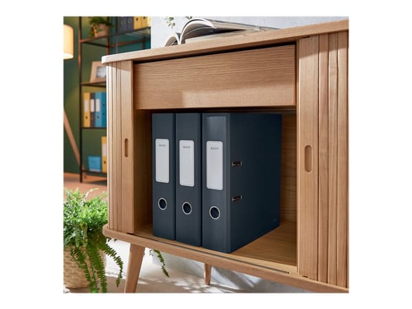Leitz 180° Cosy - Spakbågesfil - ryggbredd: 80 mm - för A4 (210 x 297 mm) - kapacitet: 600 ark - sammetsgrå