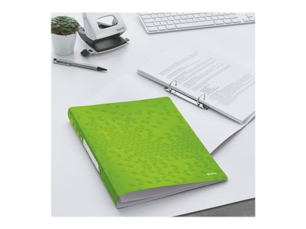 Leitz WOW - Ringpärm - ryggbredd: 25 mm - för A4 (210 x 297 mm) - kapacitet: 190 ark - grön