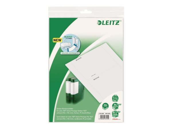 Leitz - Hevearmetikett - grå (en pakke 20) - for P/N: 10270035, 10270076, 10270095