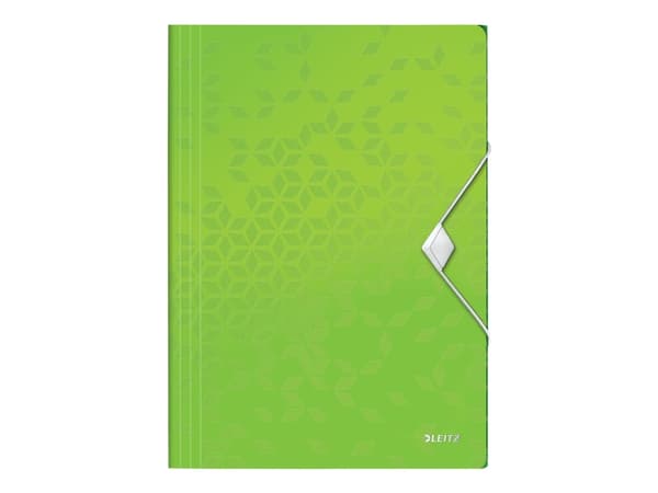 Leitz WOW - 3-fliksmappe - for A4 (210 x 297 mm) - kapasitet: 150 ark - grønn