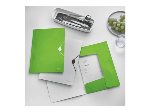 Leitz WOW - 3-fliksmappe - for A4 (210 x 297 mm) - kapasitet: 150 ark - grønn