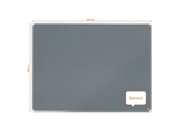 Nobo 1915196, Fast korktavle, Grå, Felt, 1173 x 865 mm, Aluminium, Aluminium