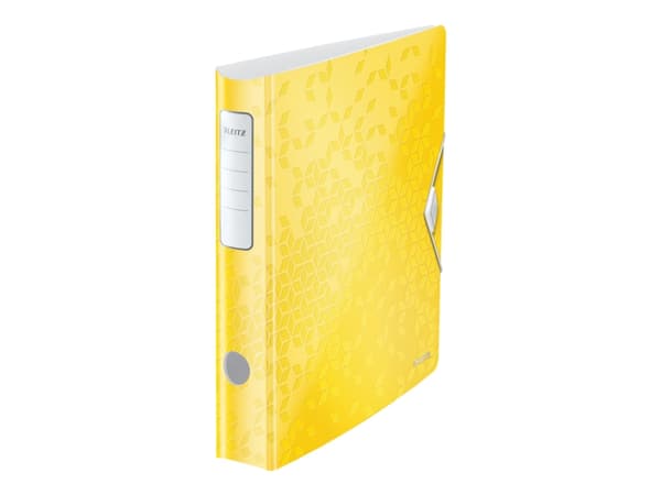Leitz 180° Active WOW - Hevarmbuefil - bokryggbredde: 65 mm - for A4 (210 x 297 mm) - kapasitet: 350 ark - gul
