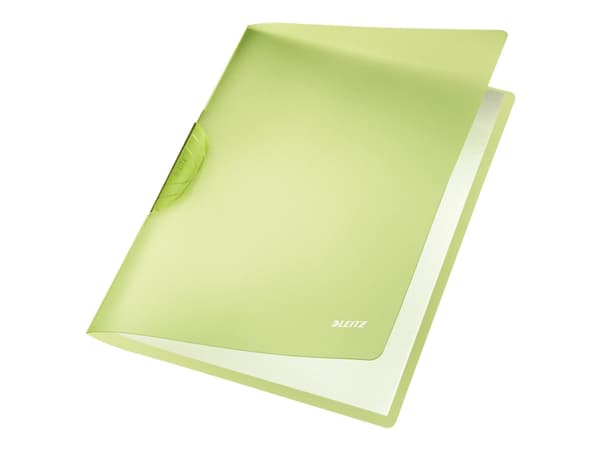 Leitz ColorClip Rainbow - Klippfil - för A4 - kapacitet: 30 ark - genomskinlig grön