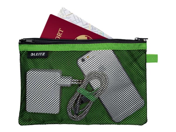 Leitz WOW Travel Large - Påse for passport / medicine / cables / power bank / cosmetic - nylon - grön