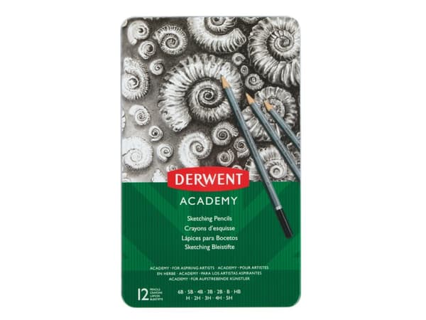 Derwent Academy skitseblyant 6B-5H med 12 stk. ass. størrelser - (6 stk.)