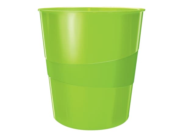 Leitz WOW - Avfallskurv - 15 L - håndtak - polypropylen (PP) - grønn