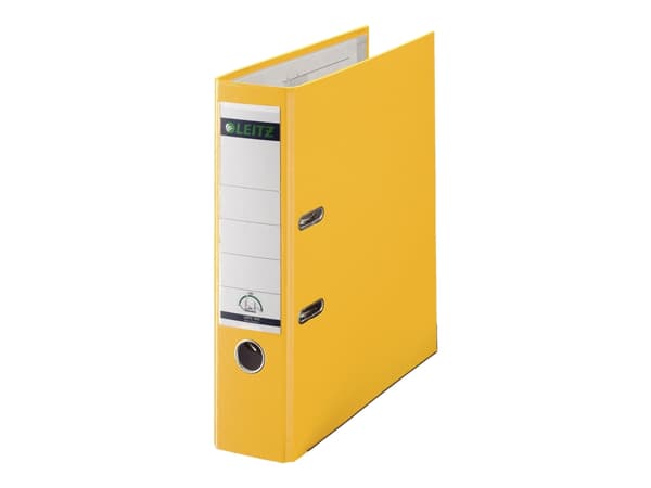 Leitz 180° - Spakbågesfil - ryggbredd: 80 mm - för A4 (210 x 297 mm) - kapacitet: 600 ark - gul