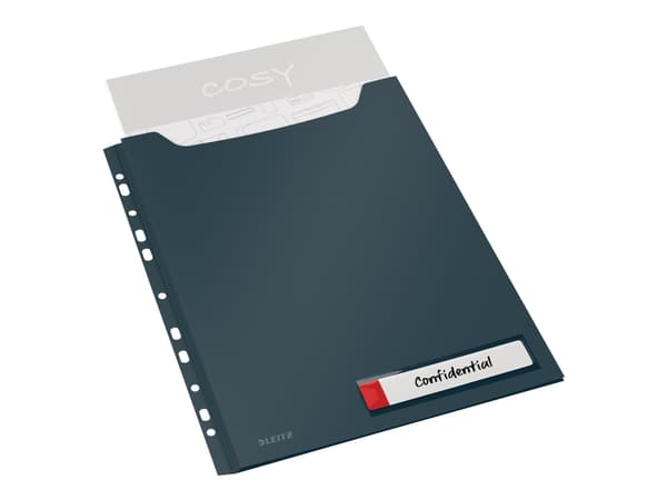 Leitz Cosy Privacy - Mappelomme - kan utvides - for A4 (210 x 297 mm) - kapasitet: 150 ark - fløyelsgrå