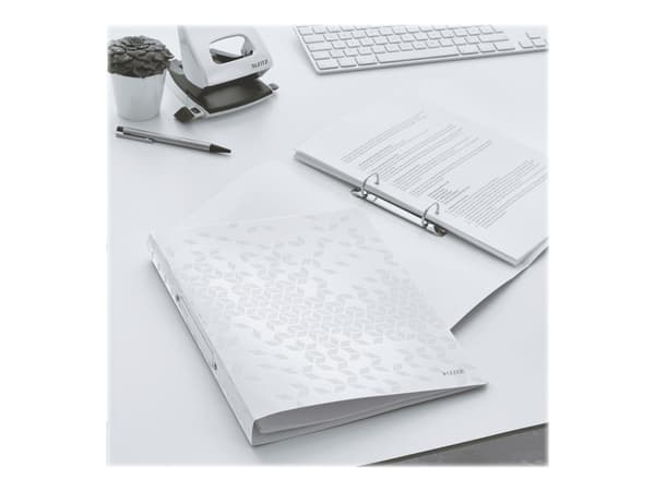 Leitz WOW - Ringperm - bokryggbredde: 32 mm - for A4 (210 x 297 mm) - kapasitet: 190 ark - hvit