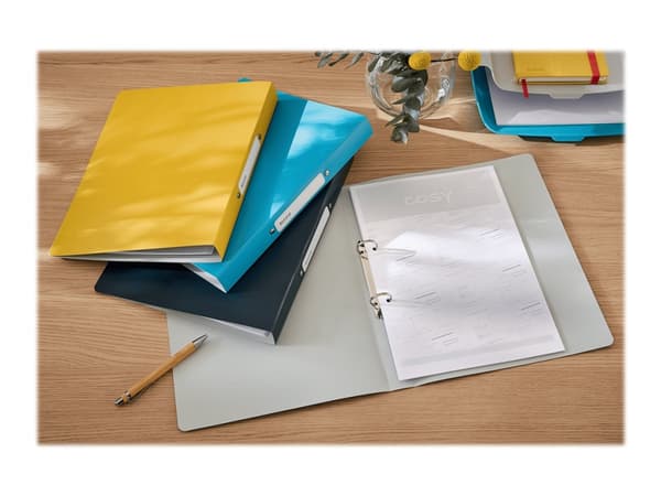 Leitz Cosy - Ringpärm - ryggbredd: 32 mm - för A4 (210 x 297 mm) - kapacitet: 190 ark - varmt gul