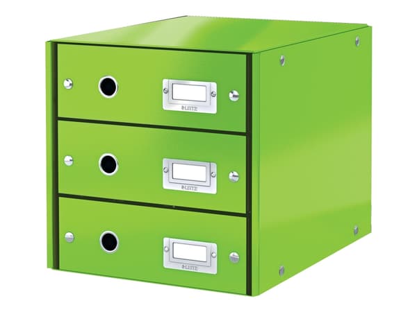 Leitz Click & Store WOW - Skuffskap - 3 skuffer - for A4 (210 x 297 mm) - grønn