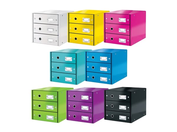 Leitz Click & Store WOW - Skuffskap - 3 skuffer - for A4 (210 x 297 mm) - grønn