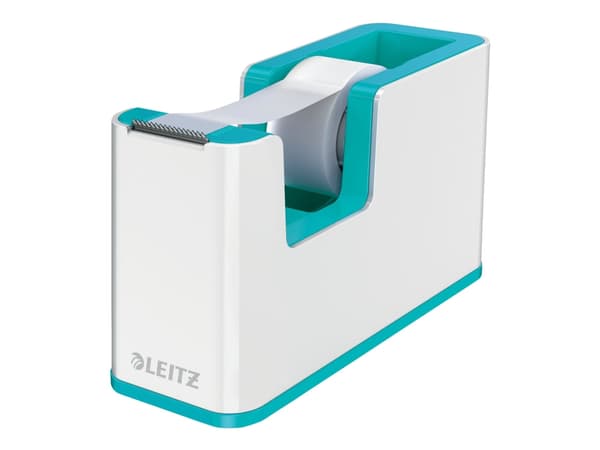 Leitz WOW - Dispenser med kontortape - skrivebord - ice blue dispenser
