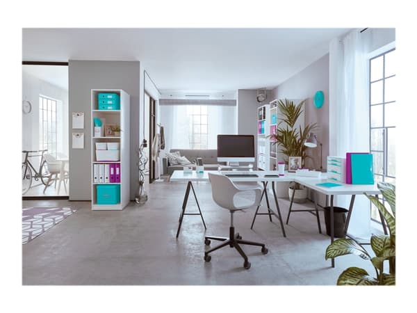 Leitz WOW - Dispenser med kontortape - skrivebord - ice blue dispenser