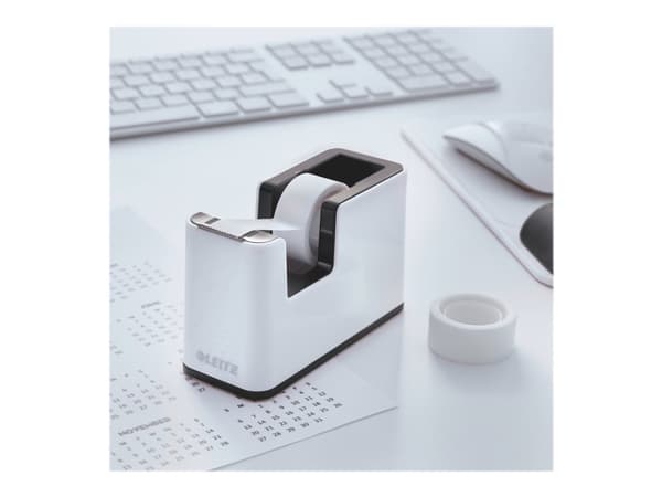 Leitz WOW - Dispenser med kontortape - skrivebord - svart dispenser