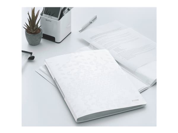 Leitz WOW - Visningsbok - 20 utrymmen - ryggbredd: 13 mm - för A4 (210 x 297 mm) - kapacitet: 40 ark - vit