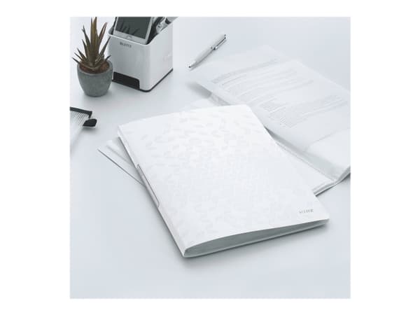 Leitz WOW - Visningsbok - 20 utrymmen - ryggbredd: 13 mm - för A4 (210 x 297 mm) - kapacitet: 40 ark - vit
