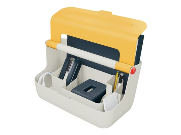 Leitz Cosy - Skrivebordsordner: 21.4 x 19.6 x 36.7 cm - ABS-plast - varm gulfarge