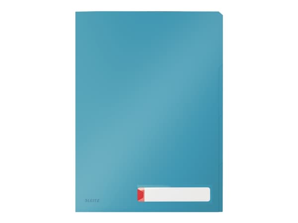 Leitz Cosy Privacy - L-formet mappe - 3 rom - for A4 (210 x 297 mm) - kapasitet: 40 ark - med fliker - rolig blått