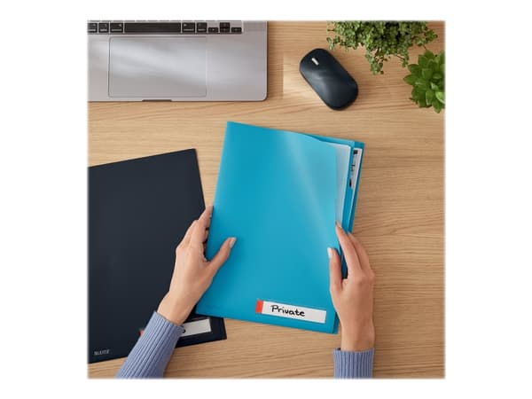 Leitz Cosy Privacy - L-formet mappe - 3 rom - for A4 (210 x 297 mm) - kapasitet: 40 ark - med fliker - rolig blått
