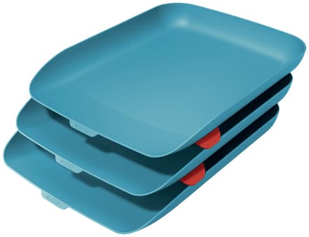 Leitz Cosy - Brevbakke - for A4 (210 x 297 mm), C4 (229 x 324 mm) - rolig blått (en pakke 3)