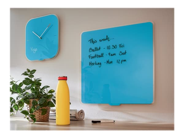 Leitz Cosy - Klokke - firkantet - kvarts - veggmonterbar - 30 x 30 cm - rolig blått