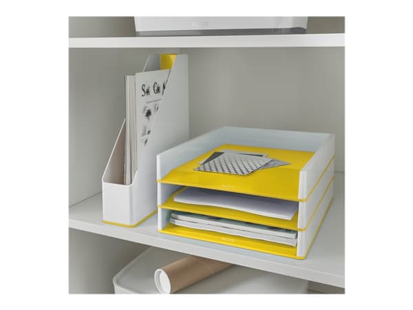 Leitz WOW Dual Colour - Brevbakke - for ANSI A (Letter) (216 x 279 mm), A4 (210 x 297 mm), C4 (229 x 324 mm), Folio (216 x 330 mm) - gul