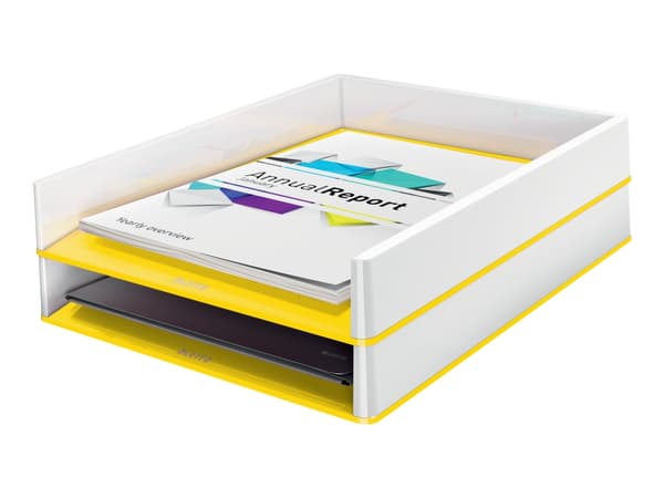 Leitz WOW Dual Colour - Brevbakke - for ANSI A (Letter) (216 x 279 mm), A4 (210 x 297 mm), C4 (229 x 324 mm), Folio (216 x 330 mm) - gul