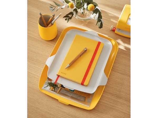 Brevbakke Leitz Cosy gul inkl. organizer - (4 sæt)