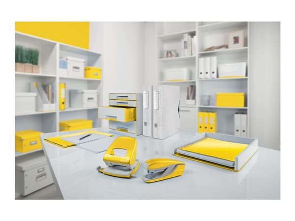 Leitz WOW 5502 - Häftapparat - 30 ark / 3 mm - 24/6, 26/6 - plast, metall - gul