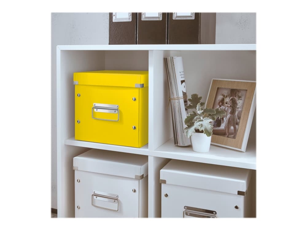 Leitz Click & Store WOW Cube Medium - Förvaringsbox - för 260 x 260 mm - gul