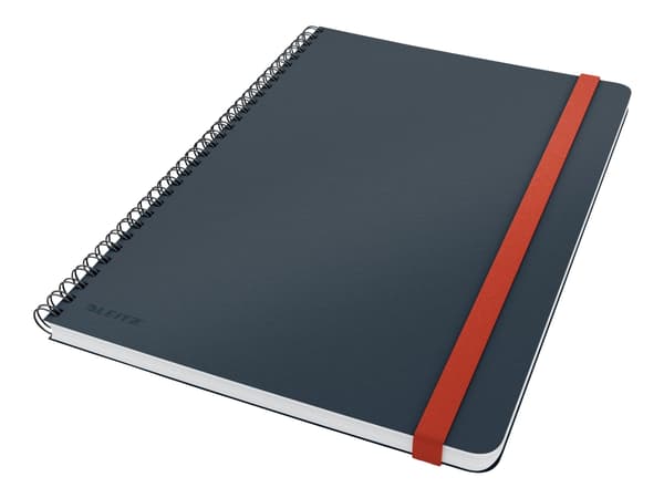Leitz Cosy - Notisbok - spiralbundet - B5 (176 x 250 mm) - 80 ark / 160 sider - linjert - velvet gray - laminert kartong