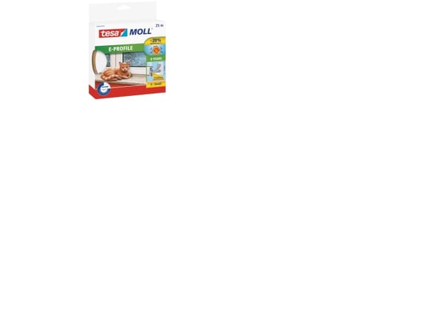 Tesa gummipackning 9 mm profil E vit 25 m (0546402)