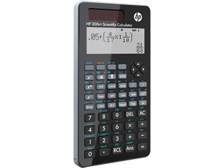 HP 300s+, Tasku, Funktiolaskin, 15 lukua, 4 linjat, Akku, Musta