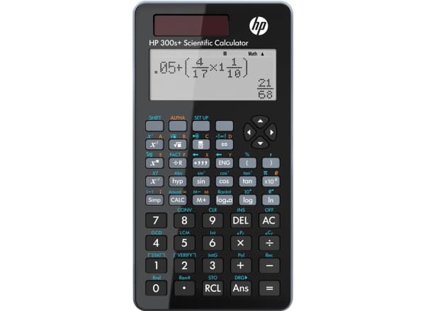 HP 300s+ - Vetenskaplig kalkylator - 15 siffror - solcellspanel, batteri - svart