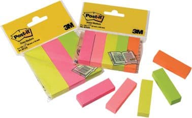 Post-it® anteckningsmarkerare, 5 olika färger, 5 x förpackning med 100 ark