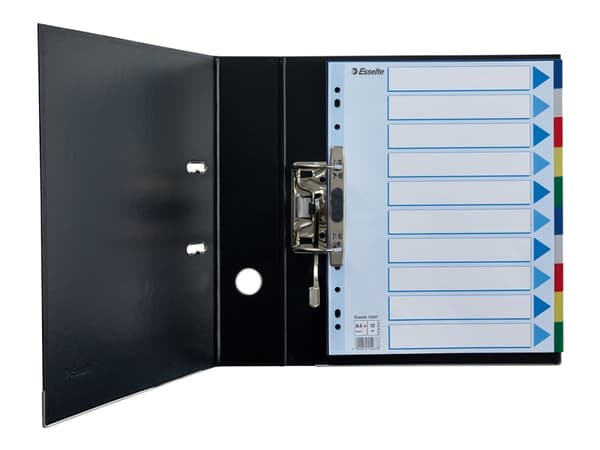 Esselte - Inndeler - 10 deler - for A4 Maxi - med fliker - multifarge - for P/N: 48083, 48086, 48087