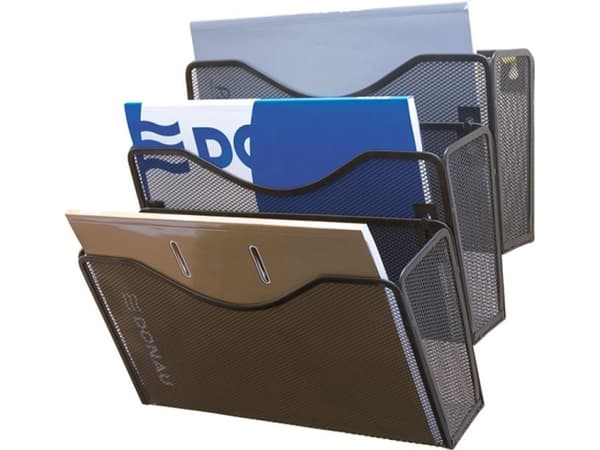 Q-Connect Q-CONNECT OFFICE SET, METAL, 3 SHELVES, BLACK - shopping for businesses - KF16574