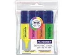 Staedtler 364-1P WP4, 4 stykker, Gult, Meisel tupp, Gult