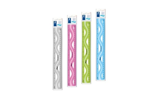 Staedtler 562 30UF-S, Linjal, 4 stykker, Blå, Grønn, Gjennomsiktig, Fiolett