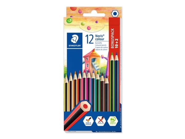 STAEDTLER Noris colour 185 - Fargeblyant - assorterte farger (en pakke 12)