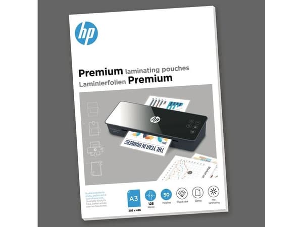 HP Premium - 125 mikronia - 50 pakettia - kiiltävä - kiiltävä