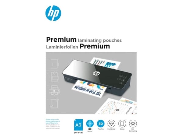 HP 9126, Gjennomsiktig, Blank, DIN A3, 303 mm x 426 mm, Termisk, 0,08 mm, 307 mm