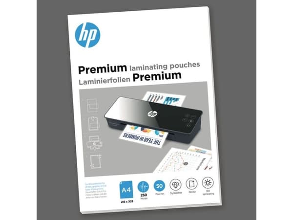 HP 9125, Transparent, Glansigt, DIN A4, 216 mm x 303 mm, Termal, 0,25 mm, 220 mm