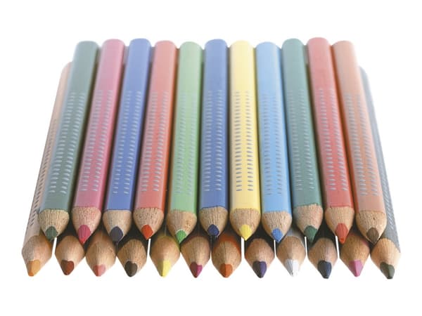 Faber-Castell Jumbo GRIP - Färgpenna - sorterade intensiva färger - 3.8 mm (paket om 16)