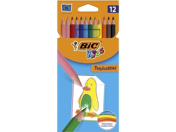 BIC KiDS Tropicolors 2 - Färgpenna (paket om 12)